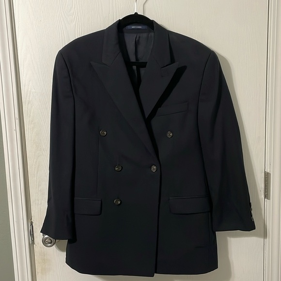 Ralph Lauren NWOT Dillard’s Men’s Wool Navy Pin Stripe Suit Coat Size 40R - Picture 1 of 10